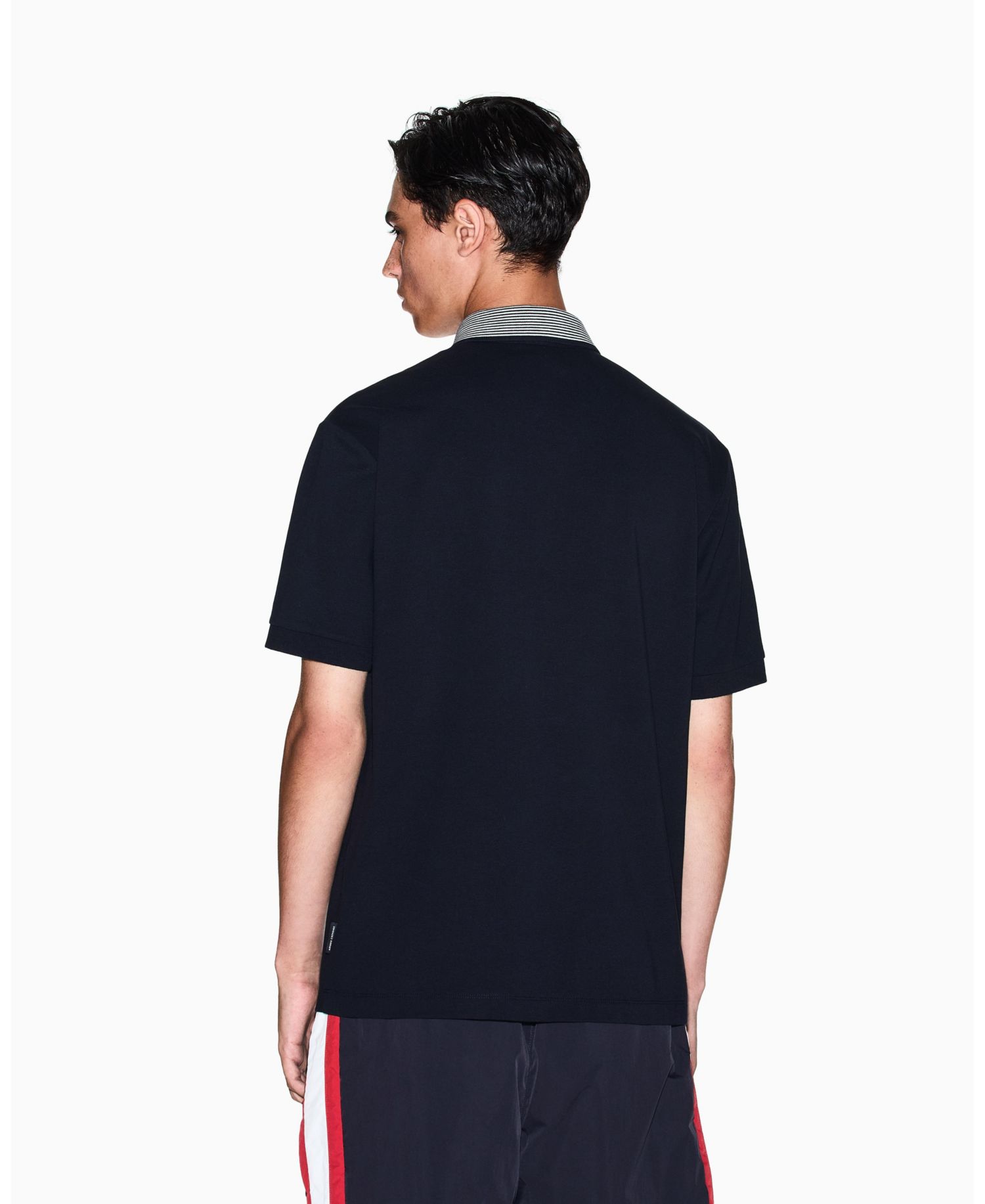 Men's Graphic Pique Collar Tipping Polo Shirt