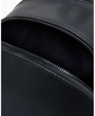 Men's Faux-Leather with Lettering Backpack