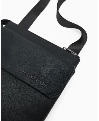 Men's Faux-Leather Crossbody Bag