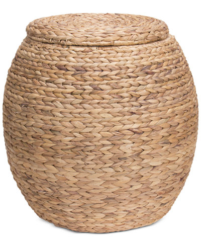 Household Essentials Large Water Hyacinth Storage Basket