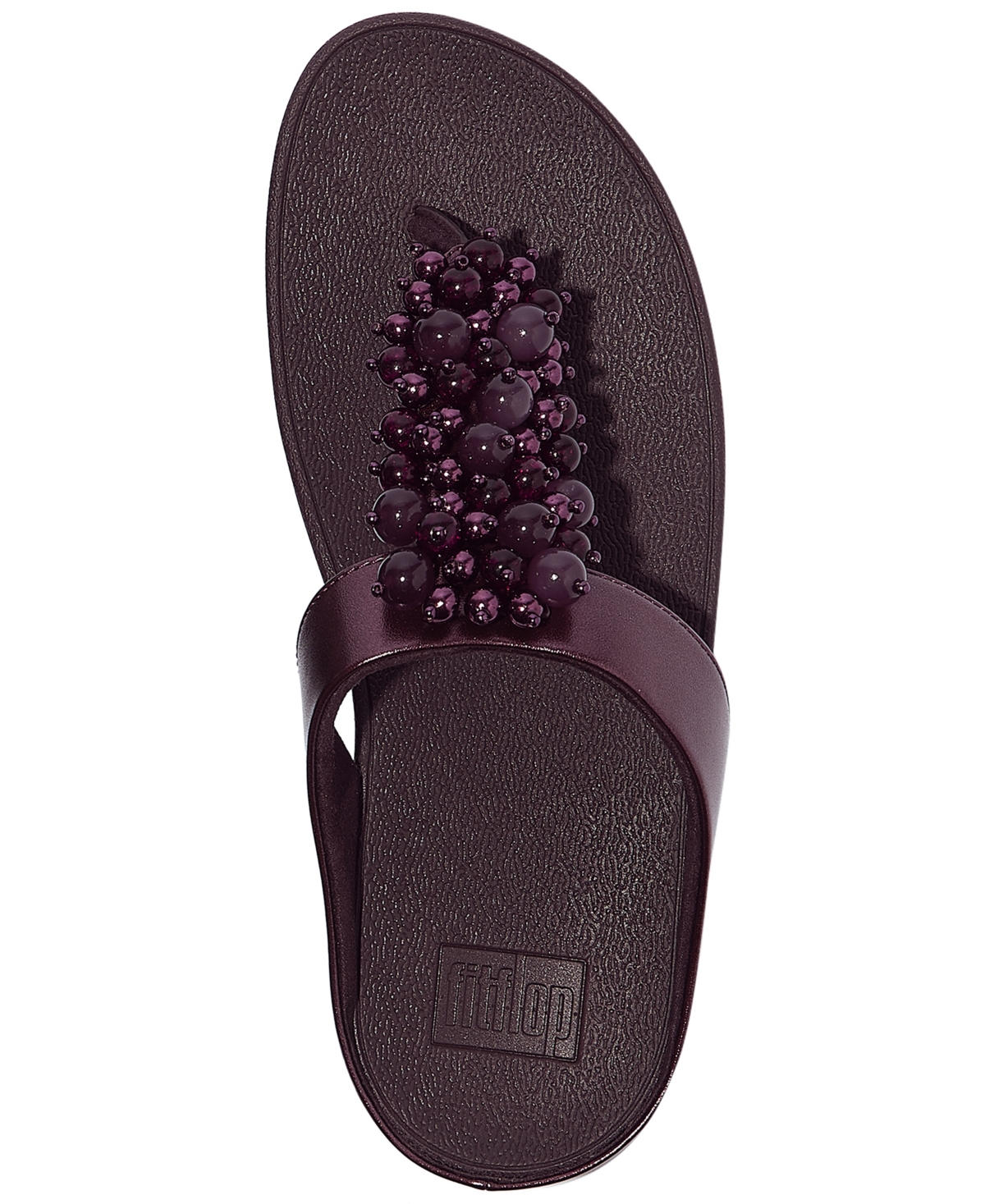 Fitflop Women's Fino Bauble-bead Toe-post Sandals In Purple