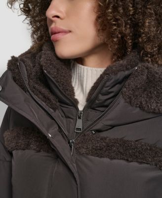 Women's Detailed Hooded Puffer Coat