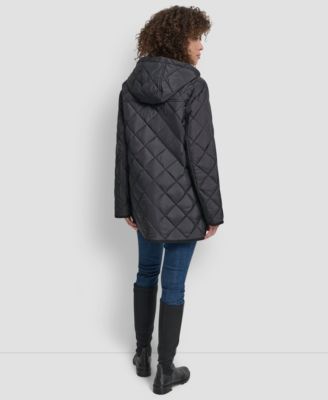 Women's Corduroy Collar Hooded Quilted Coat