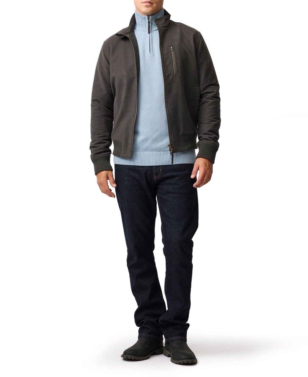 Rodd & Gunn Men's Merrick Bay Quarter-zip Sweater In Blue