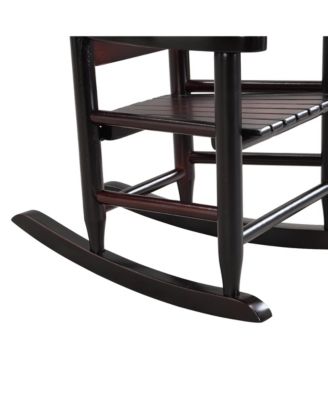 Espresso Wood Children's Rocking Chair Kids Rocking Chair for Indoor or Outdoor