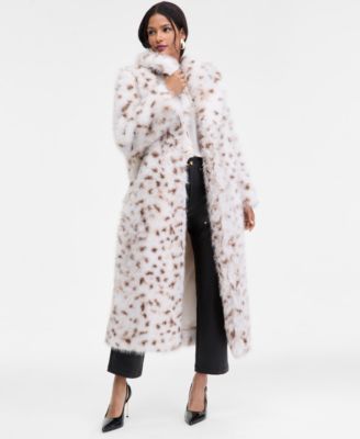 I.N.C. International Concepts - Women's Printed Long Faux-Fur Coat