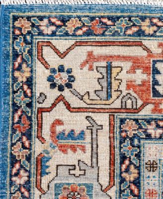 Adorn Hand Woven Rugs Serapi M0103 84 Rug Collection In Blue