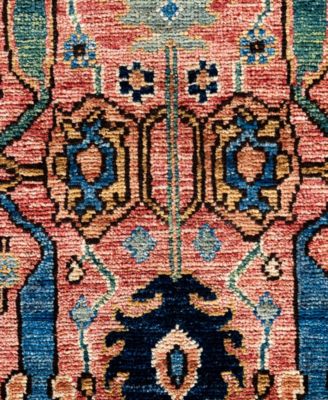 Adorn Hand Woven Rugs Serapi M0103 86 Rug Collection In Pink