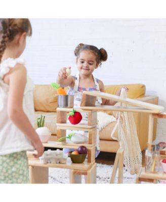 Hollow Block Set, Natural, 18-Piece