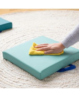 SoftZone Floor Cushions, Round, Assorted, 6-Piece