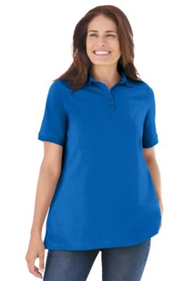 Plus Size Within Perfect Short-Sleeve Polo Shirt