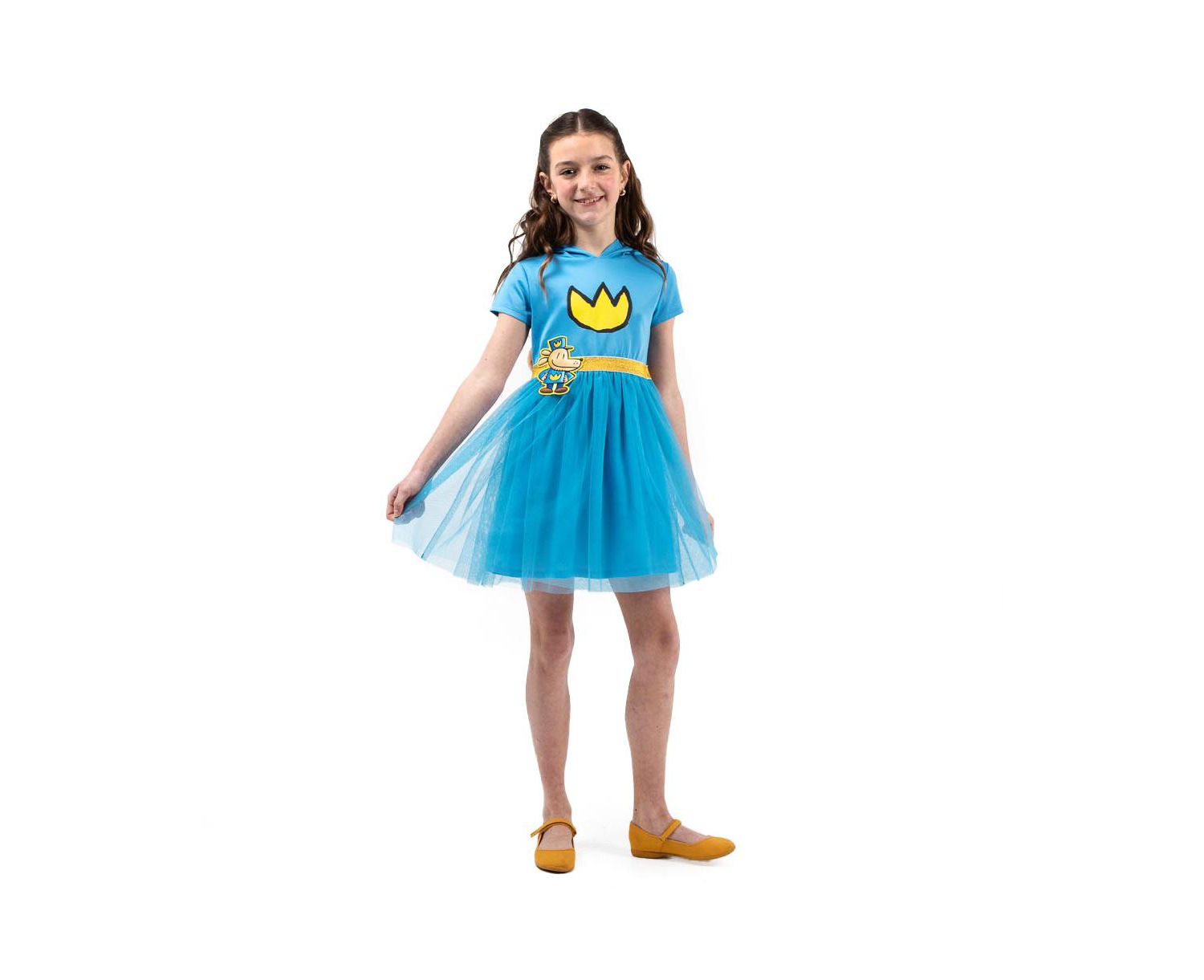 Youth Girl Cosplay Dress With Tulle Skirt And 3D Dog Ears Large (10/12)