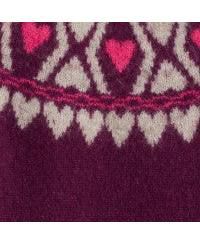 Women's Wool Blend Heart Fair Isle Sweater