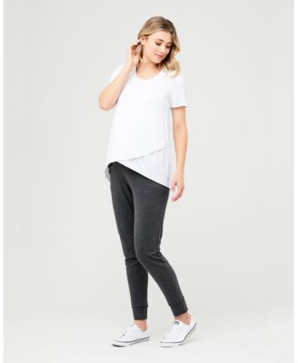 Raw Edge Nursing Short Sleeve Top