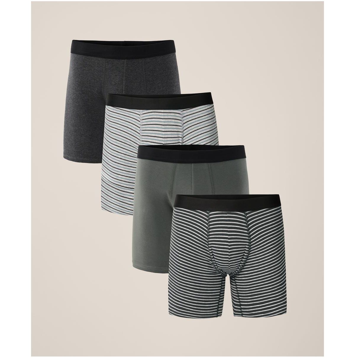 Мужские повседневные удлиненные боксерские трусы-боксерки из 4-х упаковок