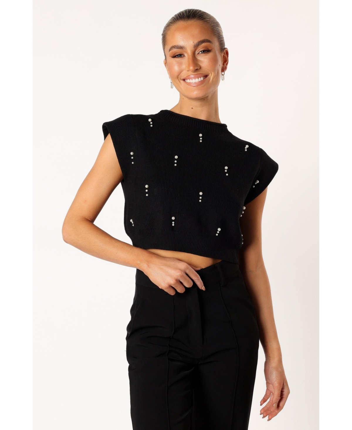 Petal and Pup Women's Malani Beaded Top - Black