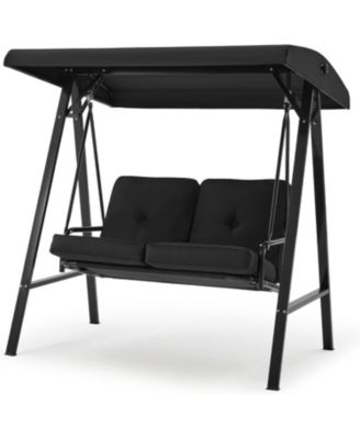 2-Seat Porch Swings with Adjustable Canopy