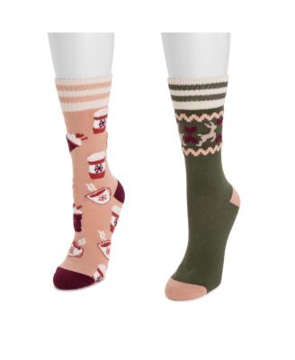 Women's Novelty Cozy Lounge Socks 2 Pack