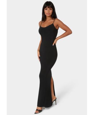 Women's Backless Lace Inset Maxi Dress