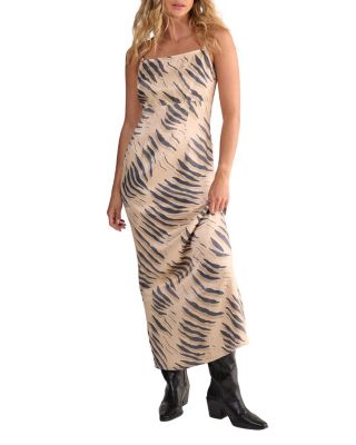 Women's Cowl Back Strappy Maxi Dress