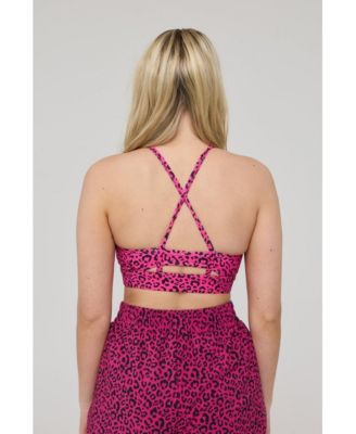 Medium Support Infinite Sports Bra - Pink Leopard