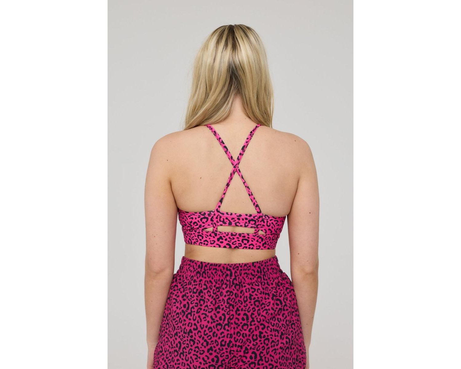Medium Support Infinite Sports Bra - Pink Leopard