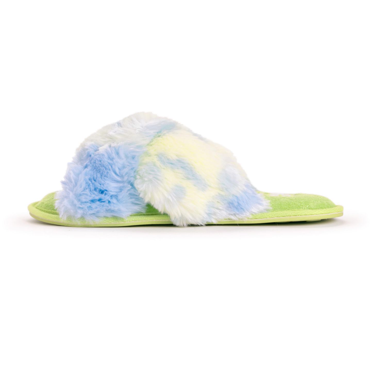 Женские тапочки MUK LUKS Perley Criss Cross Slipper, цвет: Зелёный тай-дай — фото 3