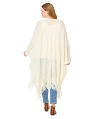 Plus Size Fringed Cape