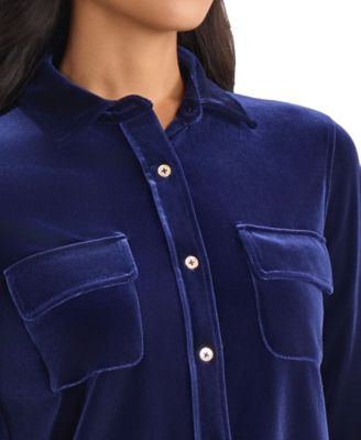 Women's Long Sleeve Velour Shirt