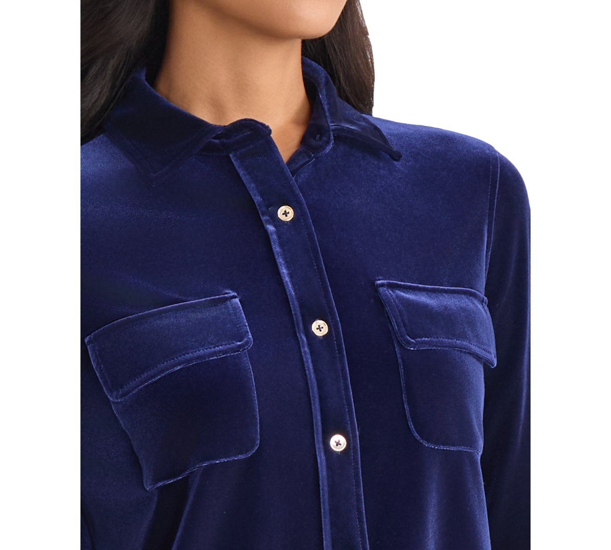 Jones New York Women's Long Sleeve Shirt In Blue