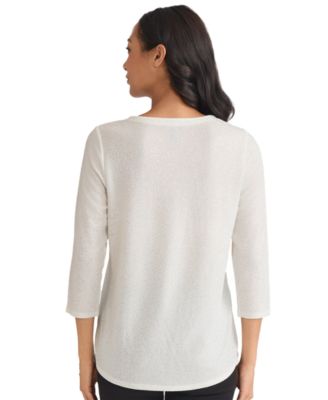 Women's Leopard Dew Drop V-Neck Top