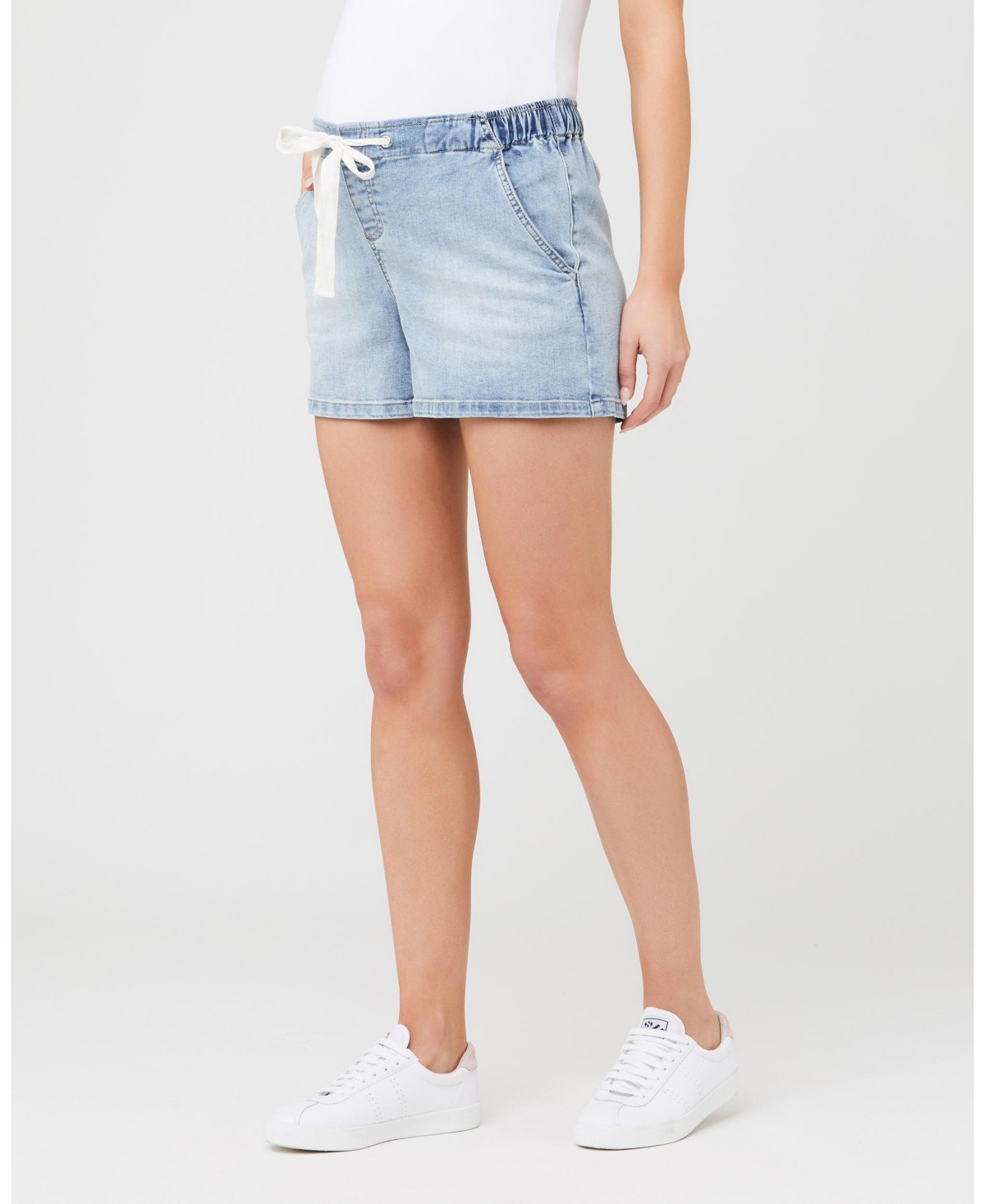 Ripe Maternity Bailey Light Blue Denim Shorts for Women
