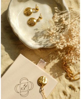 Moon Face Drop Earrings