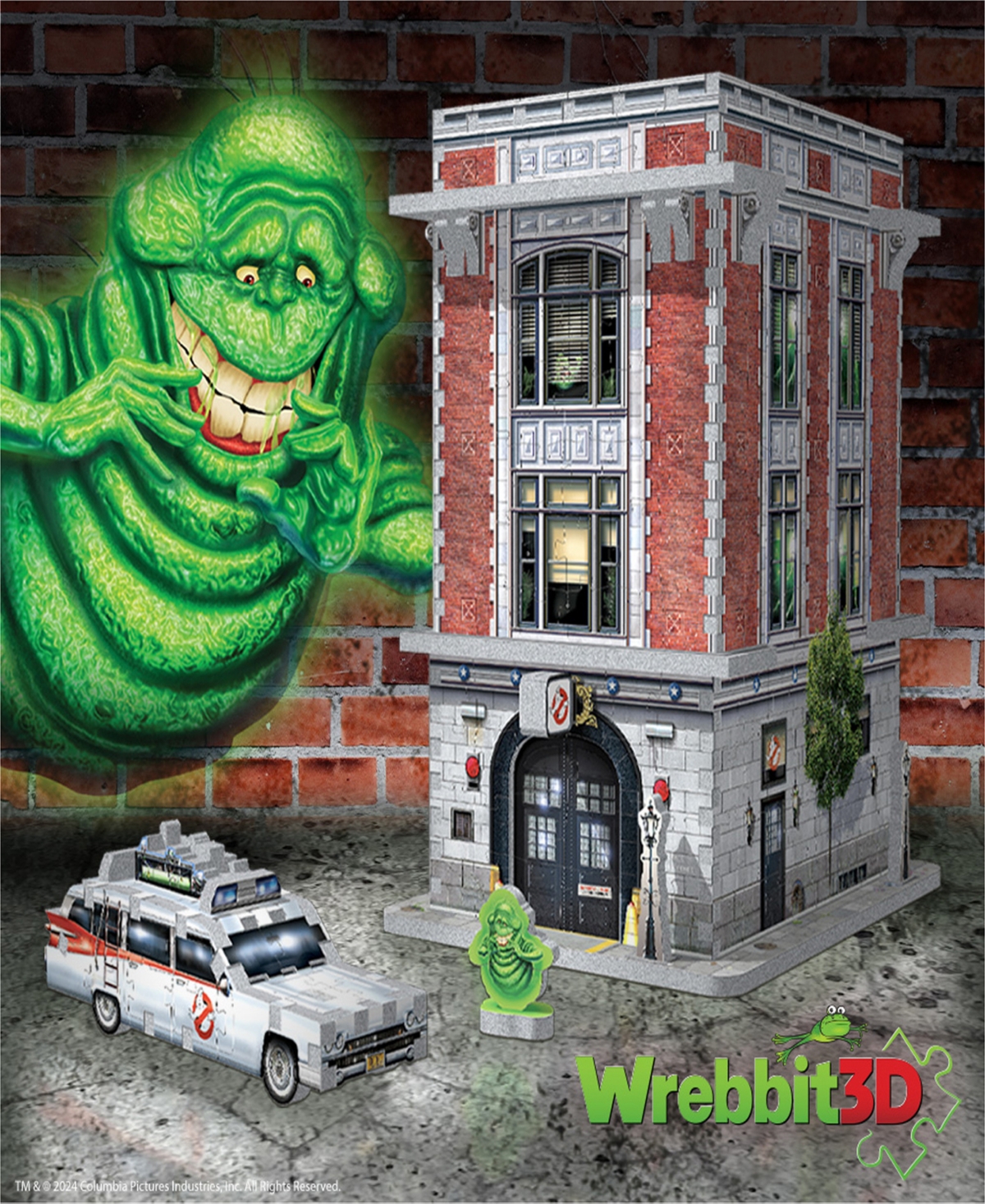 Wrebbit Ghostbusters Firehouse Headquarters 3d Puzzle, 500 Pieces In Multi
