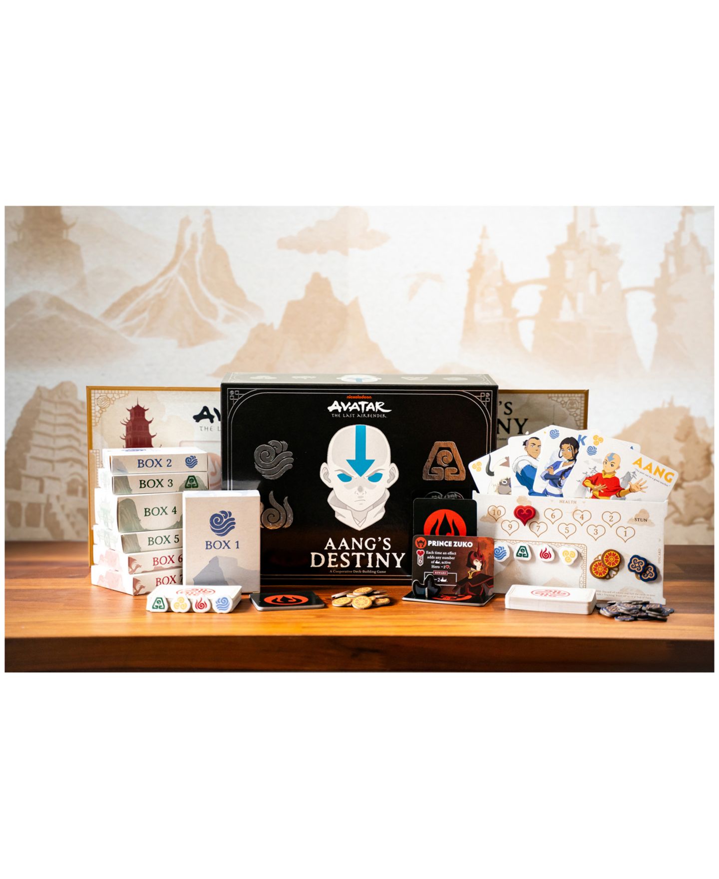 Детская настольная игра USAopoly Opoly Cooperative Deck-Building Aang's Destiny Board Game, Ages 10+ — фото 14