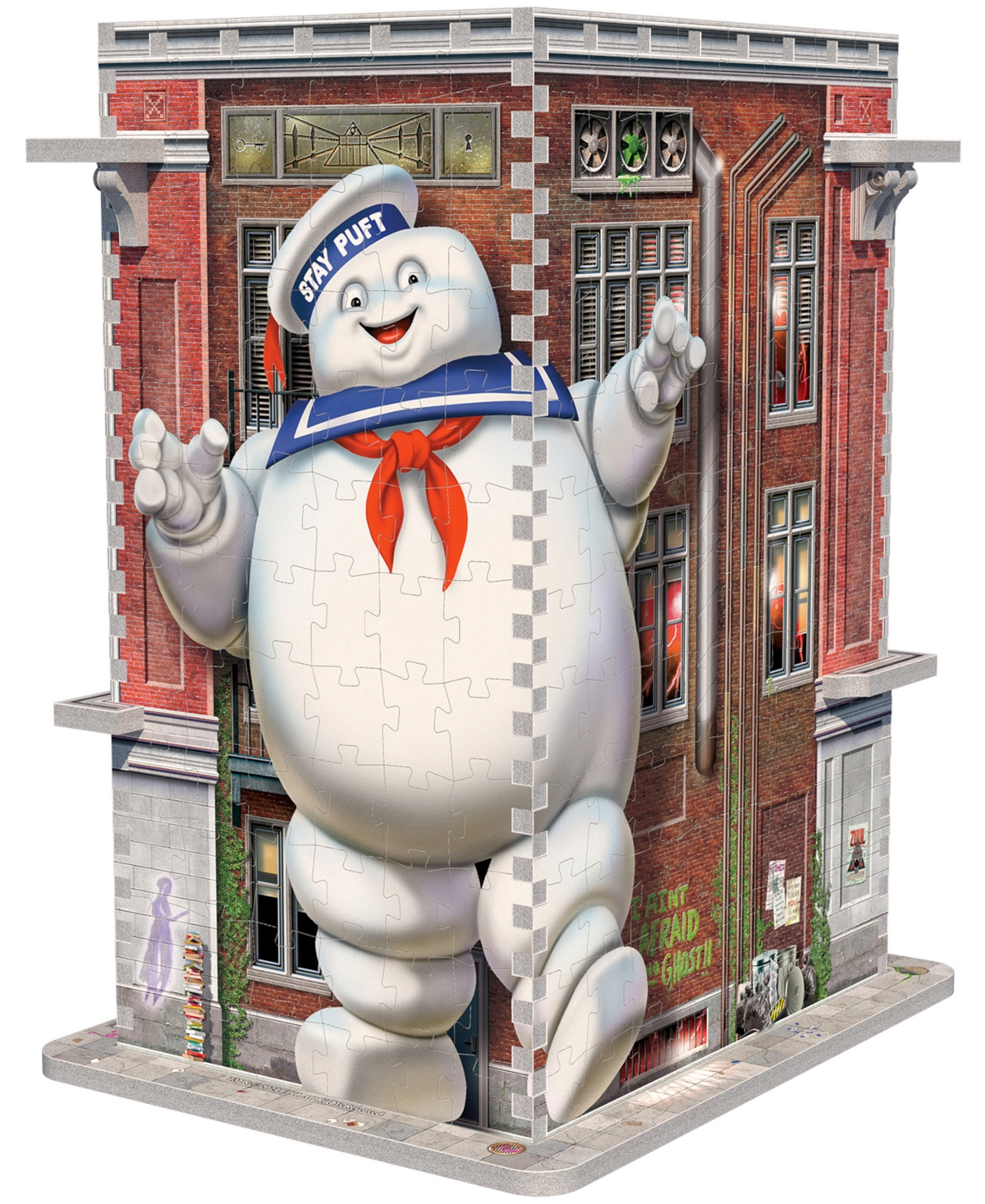Wrebbit Ghostbusters Firehouse Headquarters 3d Puzzle, 500 Pieces In Multi