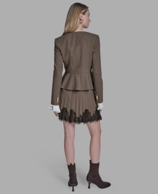Bcbg Rtw  Top Skirt Jacket In Brown