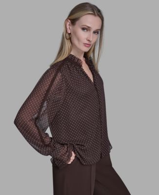 Women's V-Neck Embroidered Top