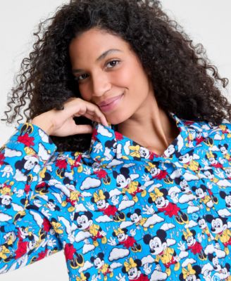 Women's Mickey Mouse & Minnie Mouse Parade Balloon Flannel Pajamas Set, Macy's Exclusive