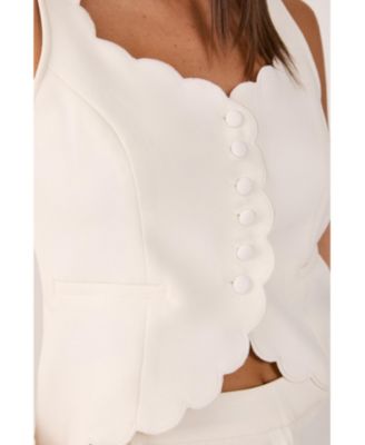 Women's Button Front Tailored Waistcoat