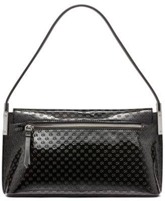 Verne Signature Embossed Flap Shoulder Bag