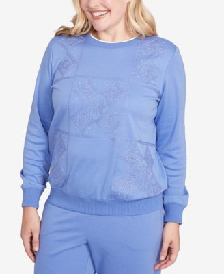 Women's Casual Vibe Embroidered Patchwork Long Sleeve Top