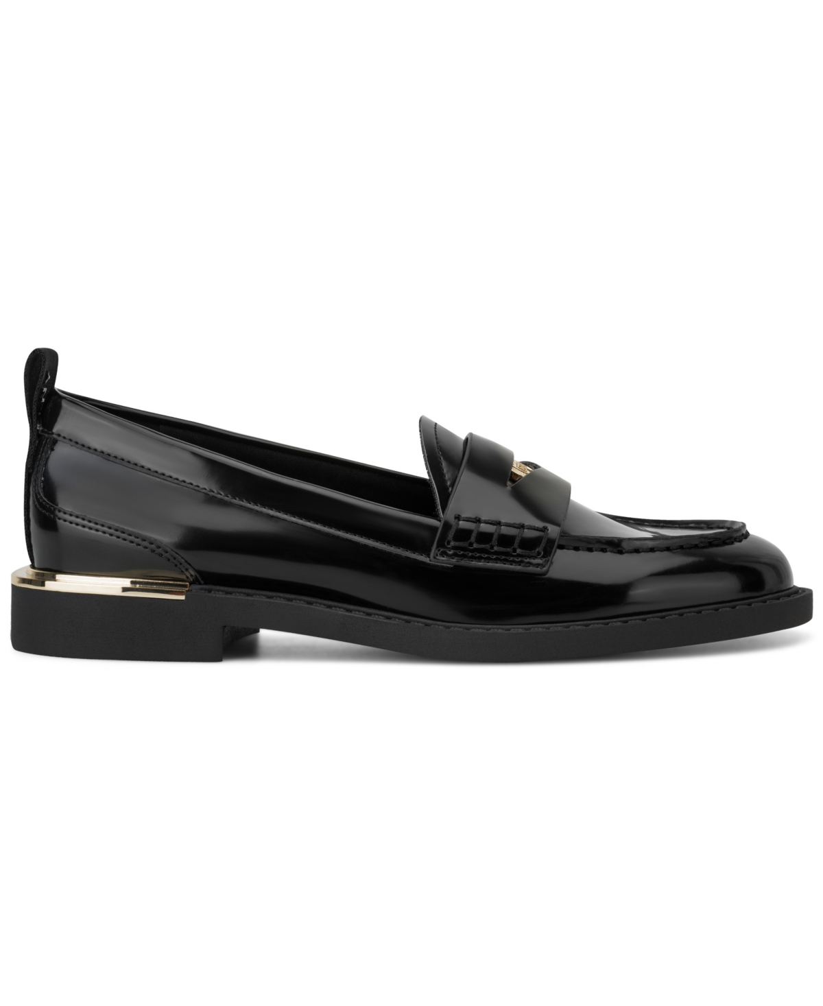 Dkny Women's Raeya Moc Toe Penny Loafers In Black