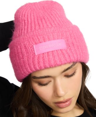 Women's Mixed Knit Tonal Patch Beanie