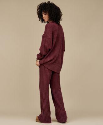 UGG Women's Riz Ribbed Long-Sleeve Knit Sleep Top