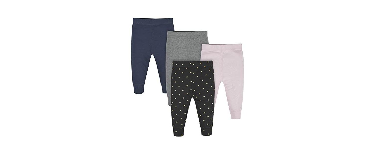 Baby Girls Active Pants, 4 Pack