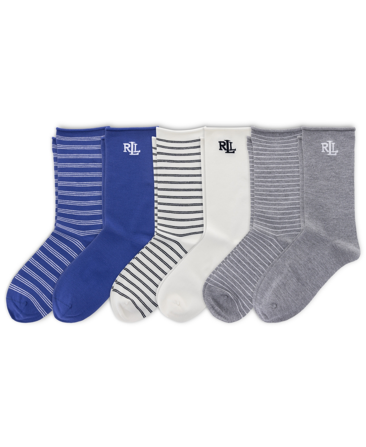 Ralph Lauren Women's Striped Socks Set, 6-piece In Multi