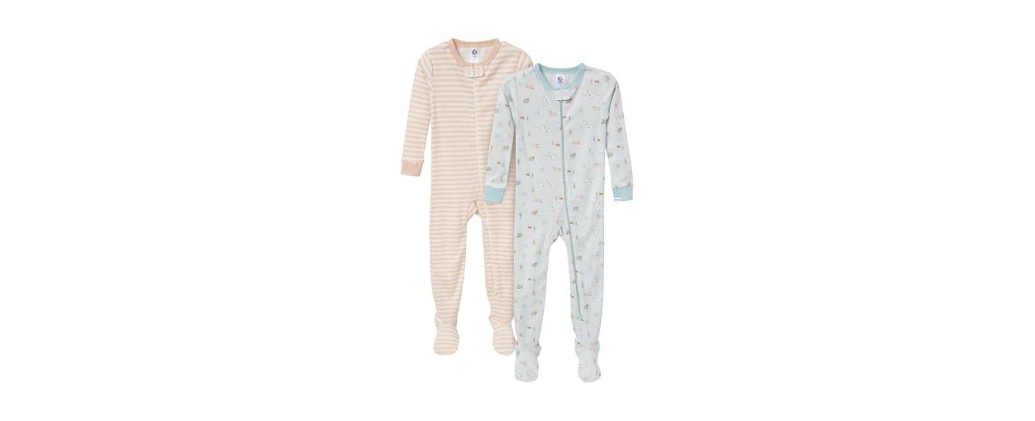 Baby Boys Snug Fit Footed Pajamas, 2-Pack, Farm