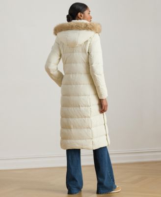 Women's Faux-Fur-Trim Maxi Puffer Coat