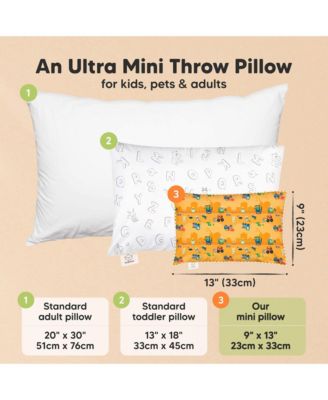 Mini Toddler Pillow and Pillowcase for Crib, 9x13 Small Pillow for Toddler, Kids Travel Pillow